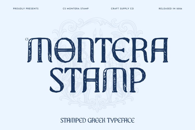 Preview of CS Montera Stamp Font