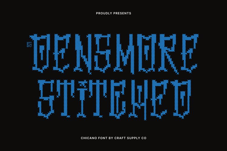 Preview of CS Densmore Stitched Font