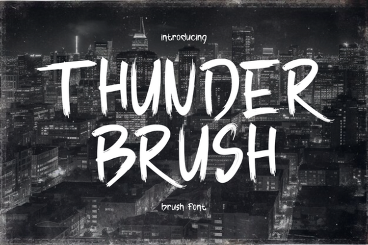 Preview of Thunder Brush Font