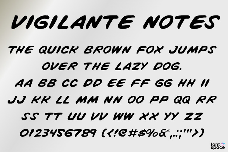 Vigilante Notes Font