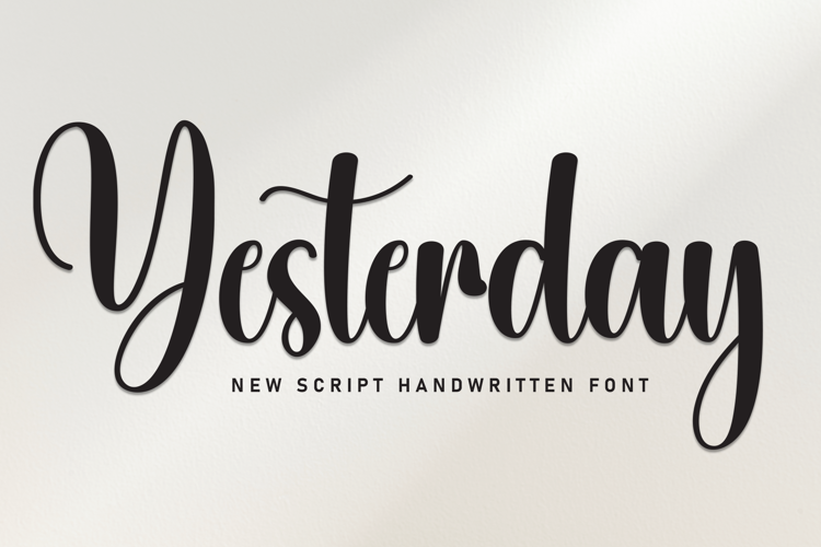 Preview of Yesterday Font