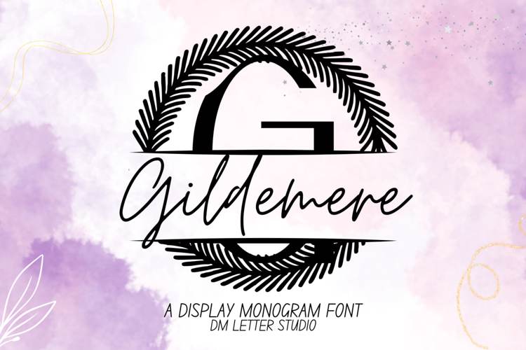 Preview of Gildemere Split Monogram Font