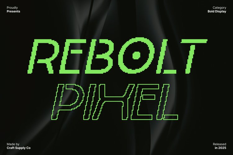 Preview of Rebolt Pixel Font