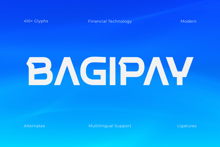 Preview of Bagipay - Financial Technology Font