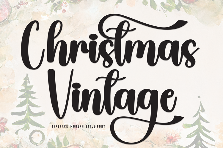 Preview of Christmas Vintage Font