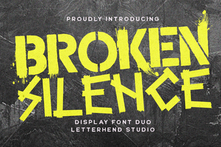 Broken Silence One Font