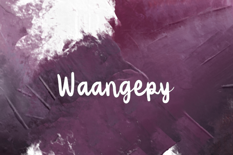 Preview of w Waangepy Font