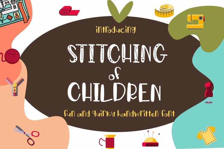 Stitching of Children Font