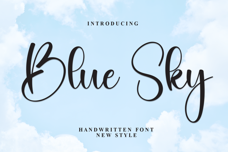 Preview of Blue Sky Font