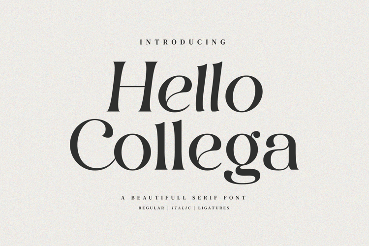 Preview of Hello Collega Font