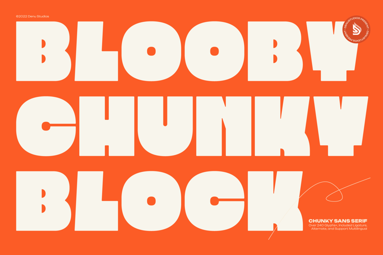 Blooby Chunky Block Font