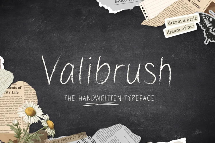 Preview of Valibrush Fun Kids Chalk Font