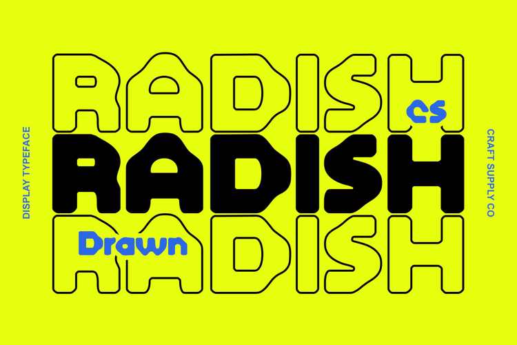 Preview of CS Radish Drawn Font