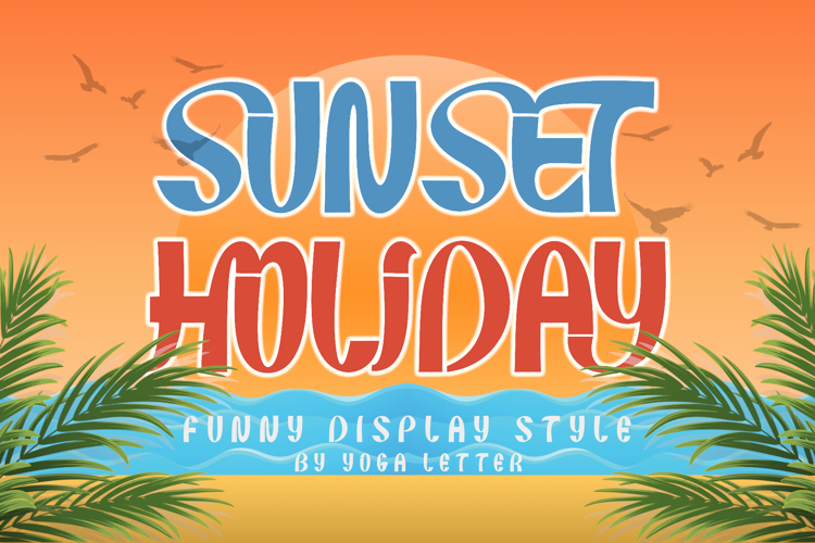 Preview of Sunset Holiday Font