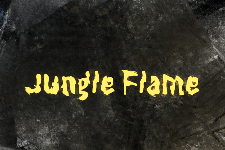 j Jungle Flame Font