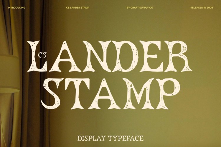 Preview of CS Lander Stamp Font