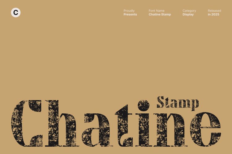 Preview of Chatine Stamp Font