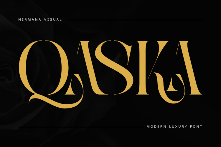 Preview of Qaska Luxury Font
