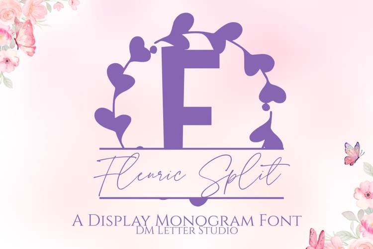 Preview of Fleuric Split Monogram Font