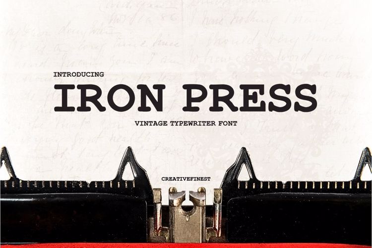 Preview of Iron Press Font