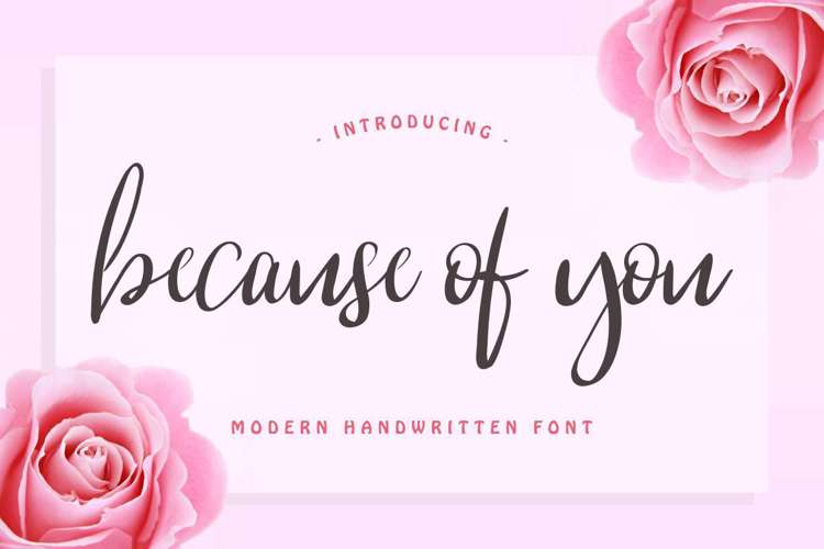 Because Of You Font