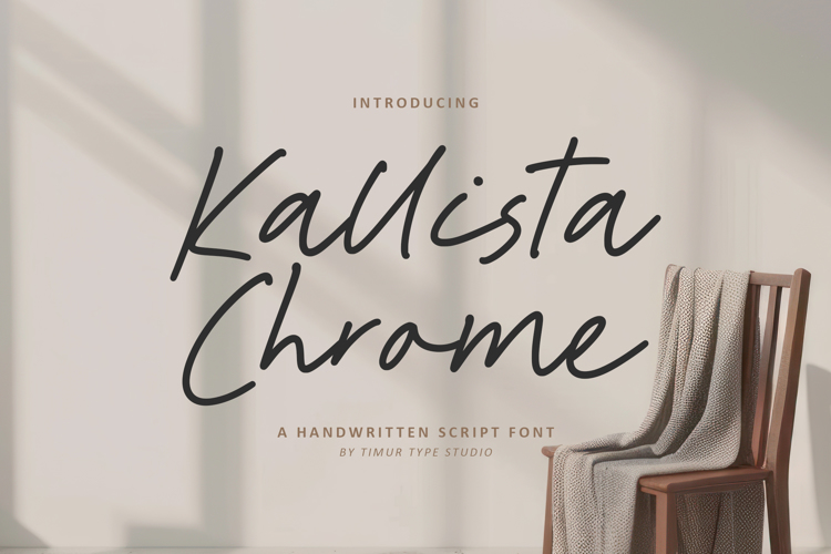 Preview of Kallista Chrome Font