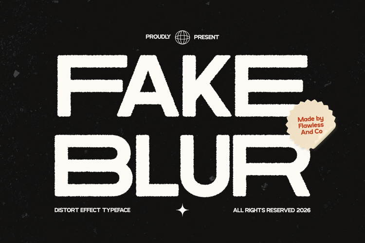 Preview of Fake Blur Font