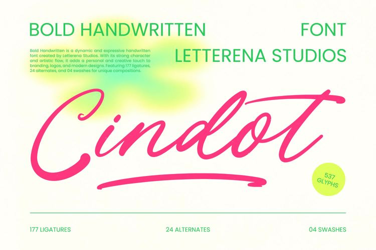 Preview of Cindot Font