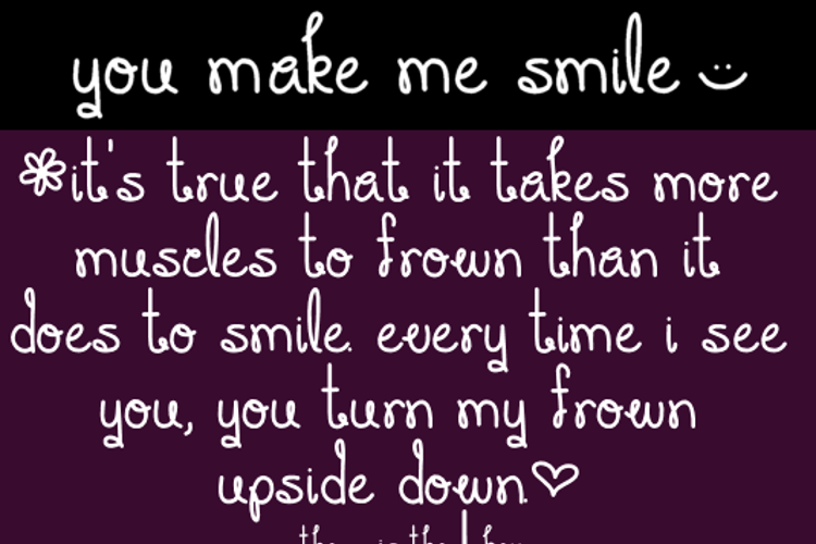 You Make Me Smile Font