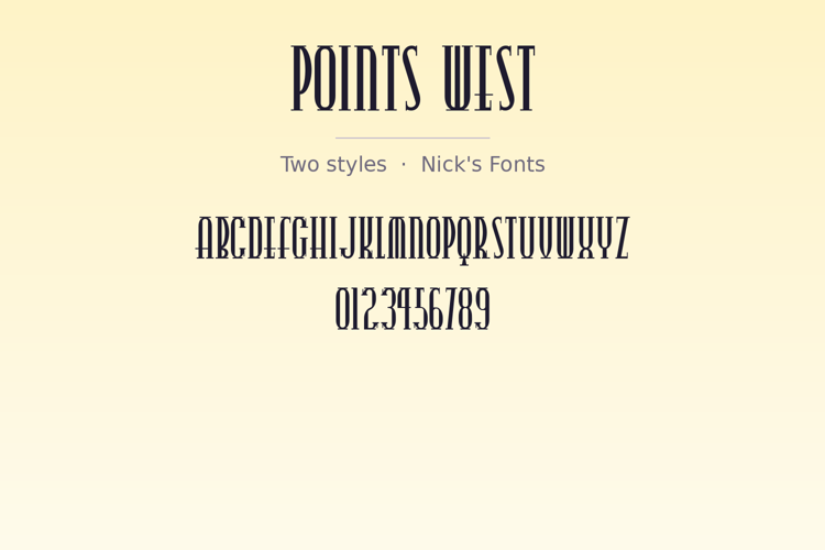 Preview of Points West Font