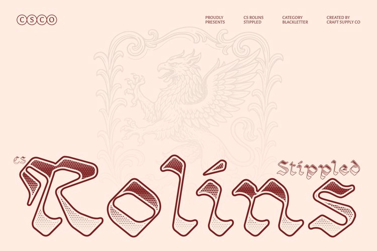 Preview of CS Rolins Stippled Font