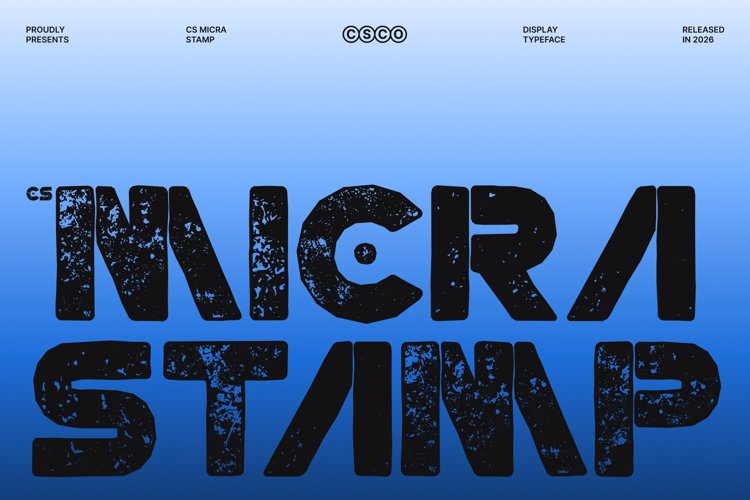 Preview of CS Micra Stamp Font