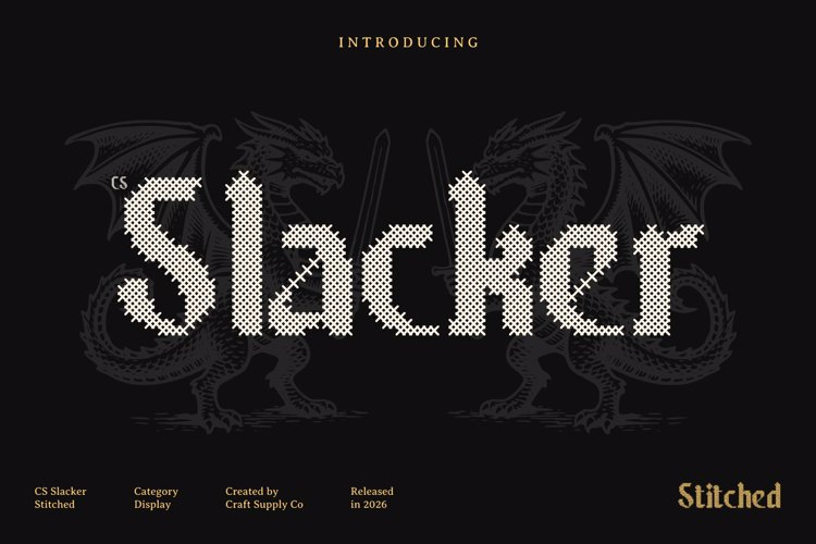 Preview of CS Slacker Stitched Font
