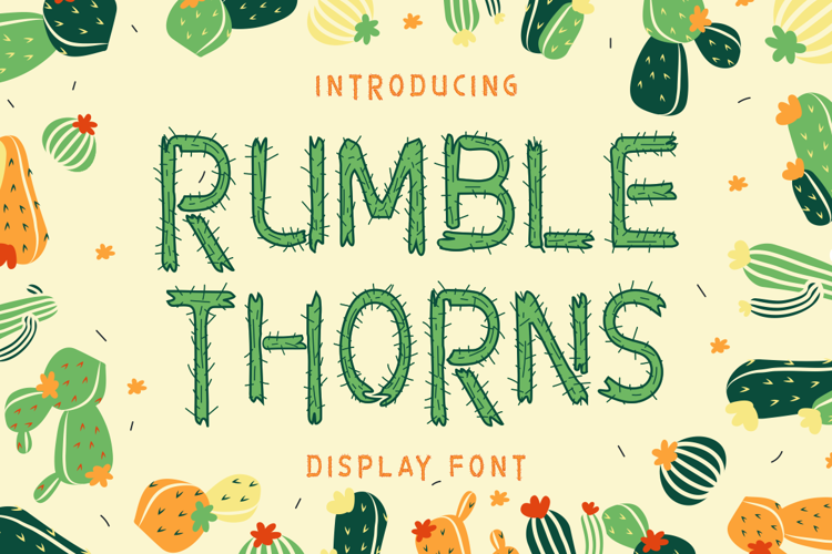 Preview of Rumble Thorns Font