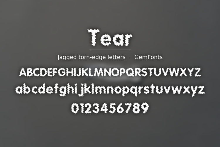 Preview of Tear Font