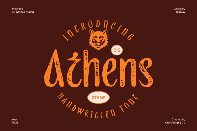 Preview of CS Athens Stamp Font