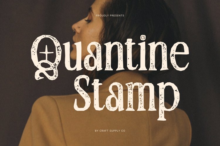 Preview of CS Quantine Stamp Font