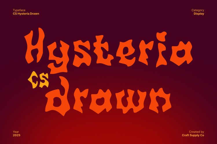 Preview of CS Hysteria Drawn Font
