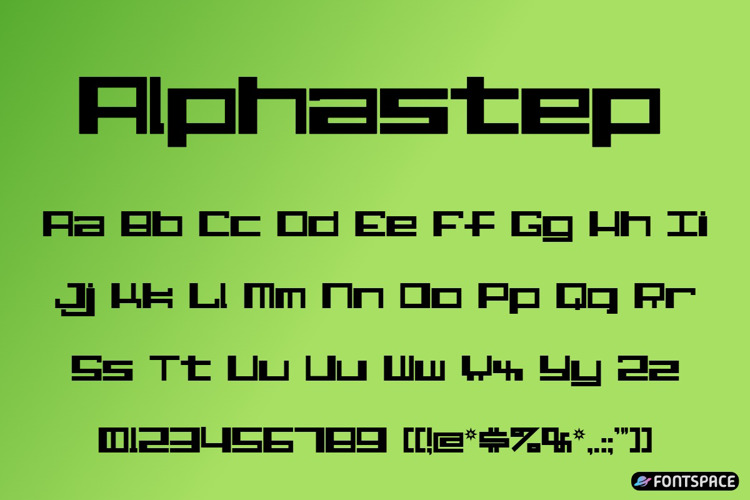 Preview of Alphastep Font