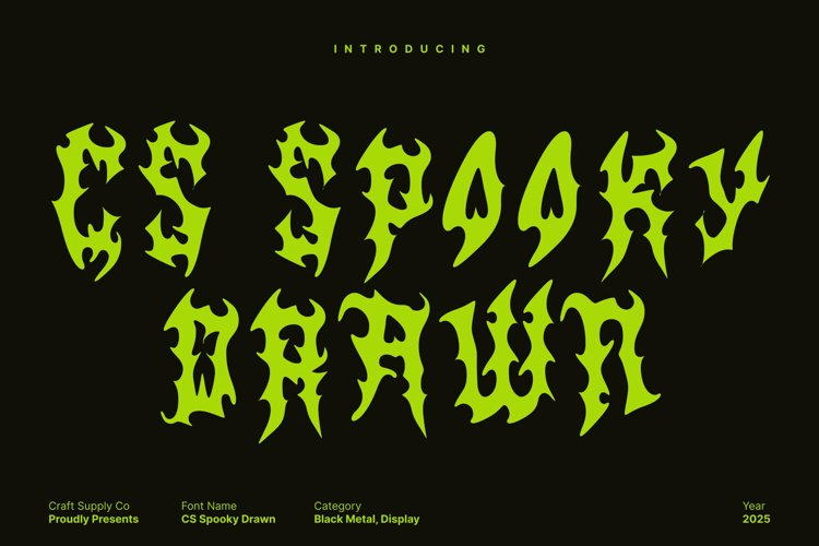 Preview of CS Spooky Drawn Font