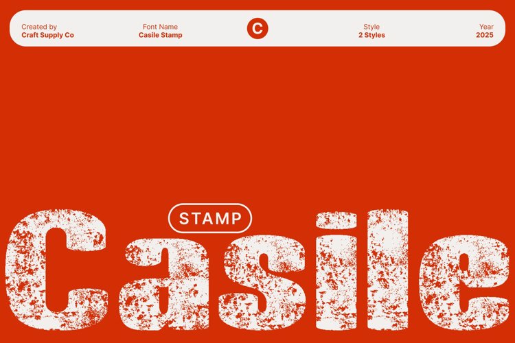 Preview of Casile Stamp Font