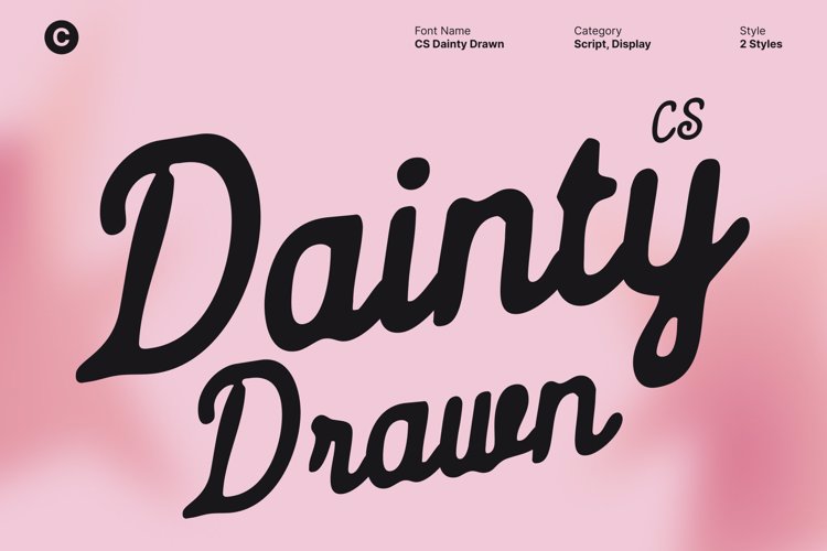 Preview of CS Dainty Drawn Font