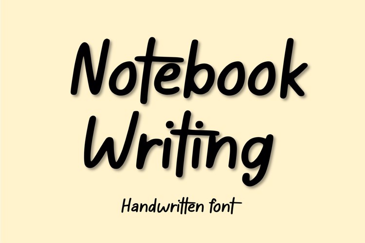 Preview of Notebook Writing Font