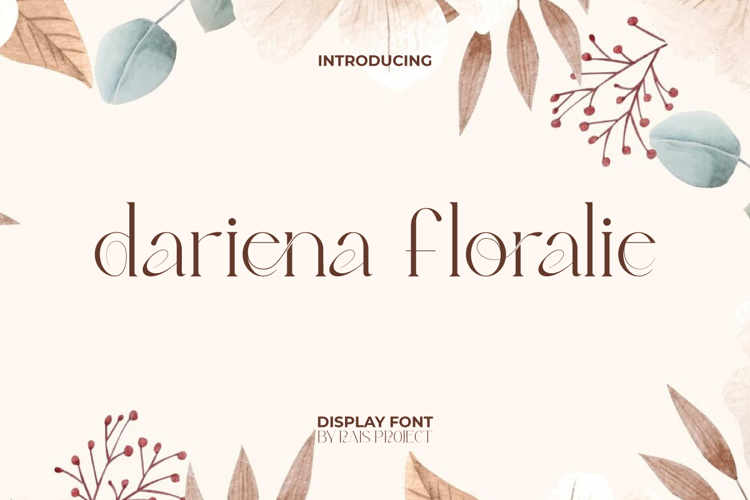 Preview of Dariena F Font