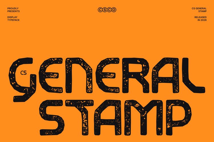 Preview of CS General Stamp Font