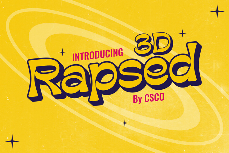 Rapsed 3D Font