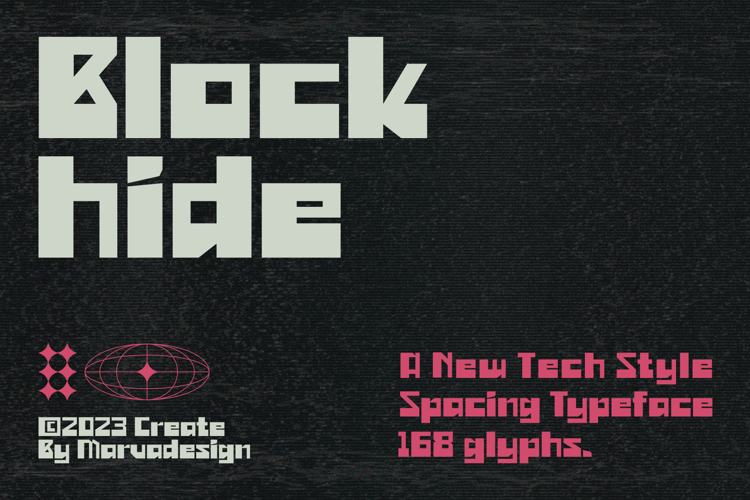 Preview of Blockhide Font