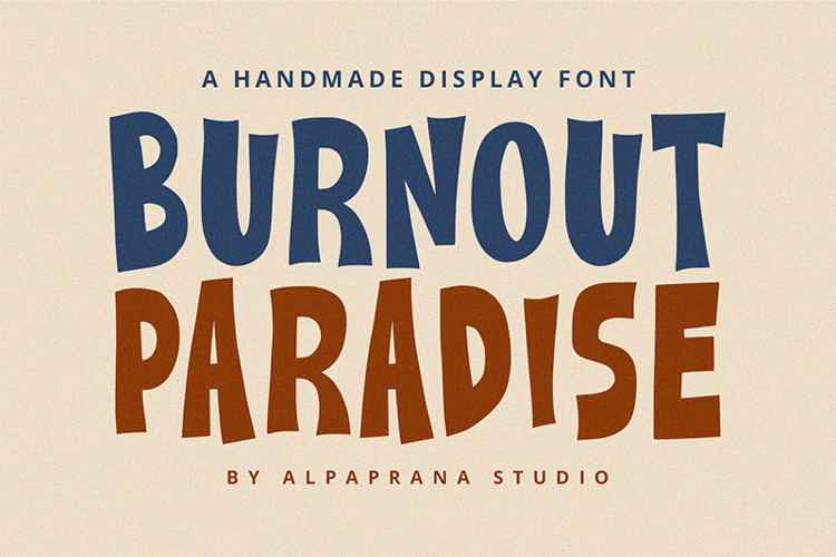 Preview of Burnout Paradise Font