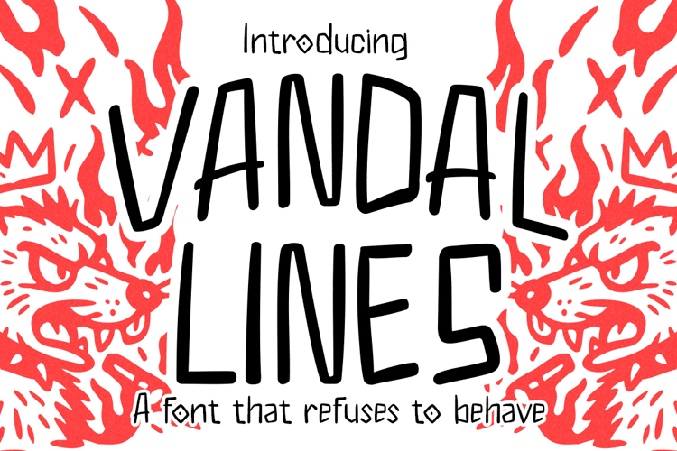 Preview of Vandal lines Font