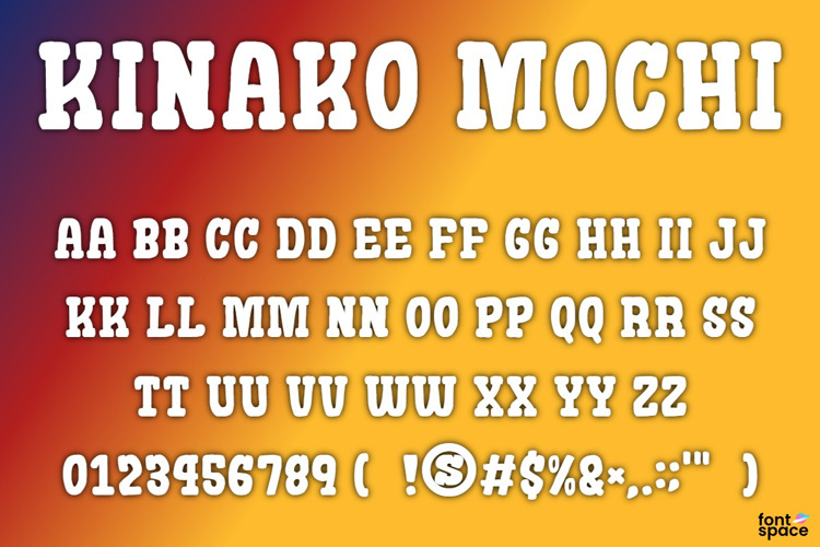Preview of Kinako Mochi Font